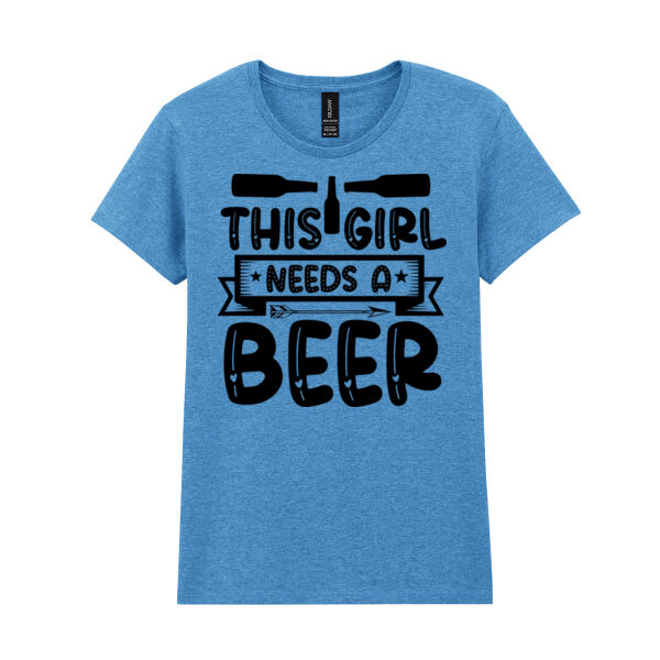 This Girl Needs A Beer T Shirt Thumbnail